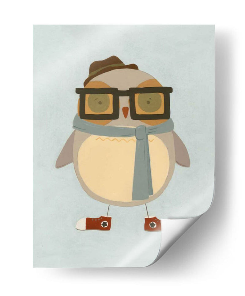 Hipster Owl Ii - June Erica Vess | Cuadro decorativo de Canvas Lab