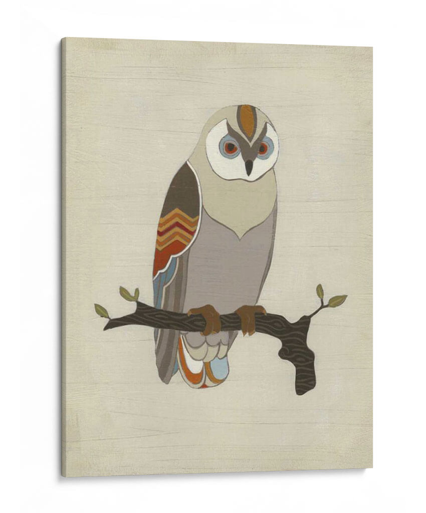 Chevron Owl I - June Erica Vess | Cuadro decorativo de Canvas Lab