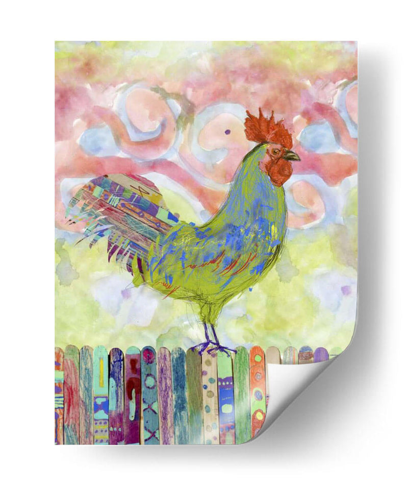 Gallo En Una Valla Yo - Ingrid Blixt | Cuadro decorativo de Canvas Lab