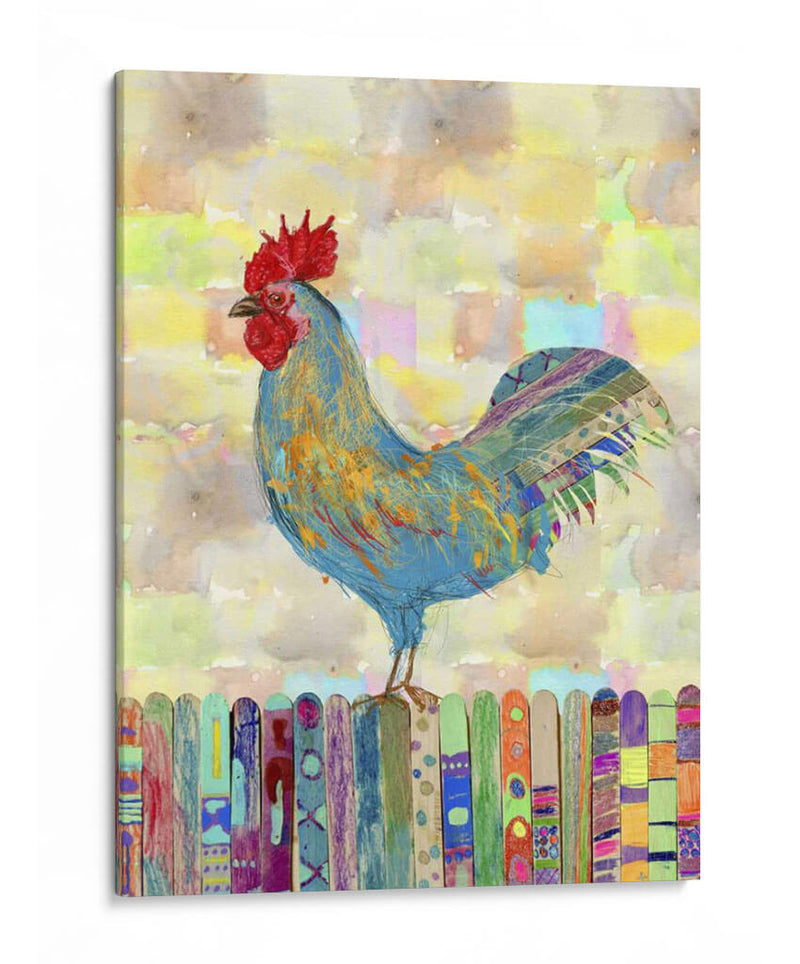 Gallo En Una Cerca Ii - Ingrid Blixt | Cuadro decorativo de Canvas Lab