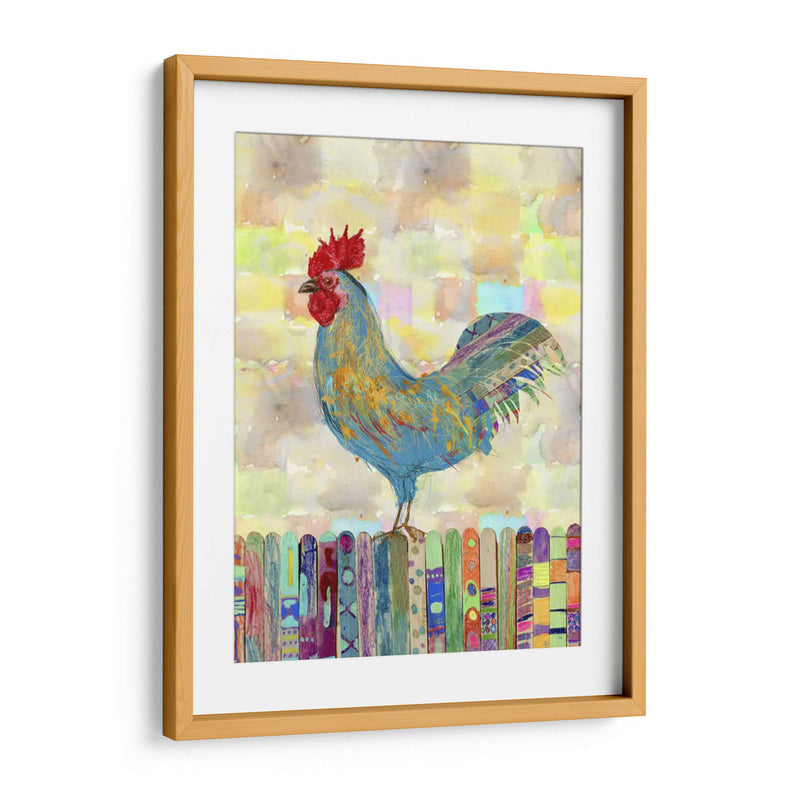 Gallo En Una Cerca Ii - Ingrid Blixt | Cuadro decorativo de Canvas Lab