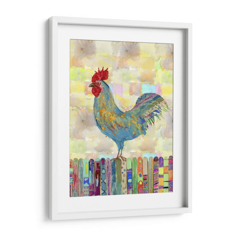 Gallo En Una Cerca Ii - Ingrid Blixt | Cuadro decorativo de Canvas Lab