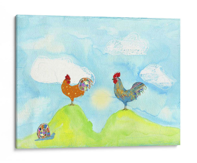 Gallos De La Colina - Ingrid Blixt | Cuadro decorativo de Canvas Lab