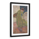Mujer de pie, sosteniendo un abanico - Mary Cassatt | Cuadro decorativo de Canvas Lab