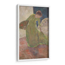 Mujer de pie, sosteniendo un abanico - Mary Cassatt | Cuadro decorativo de Canvas Lab