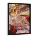 Mujer con collar de perlas en un palco - Mary Cassatt | Cuadro decorativo de Canvas Lab