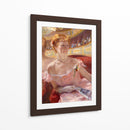 Mujer con collar de perlas en un palco - Mary Cassatt | Cuadro decorativo de Canvas Lab