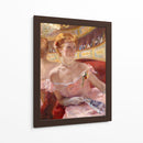 Mujer con collar de perlas en un palco - Mary Cassatt | Cuadro decorativo de Canvas Lab