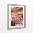Mujer con collar de perlas en un palco - Mary Cassatt | Cuadro decorativo de Canvas Lab