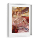 Mujer con collar de perlas en un palco - Mary Cassatt | Cuadro decorativo de Canvas Lab