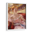 Mujer con collar de perlas en un palco - Mary Cassatt | Cuadro decorativo de Canvas Lab