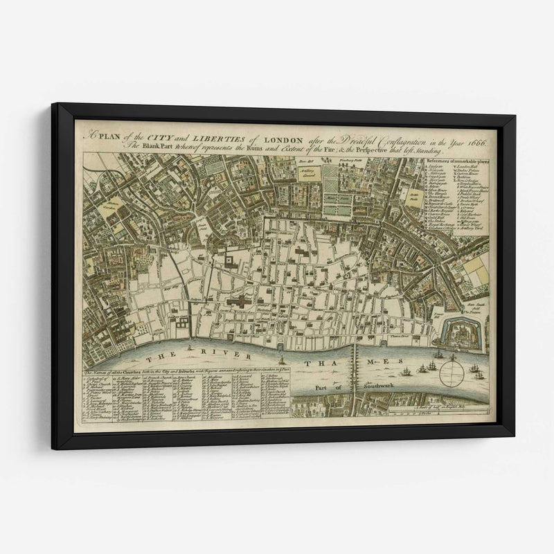 Plan De La Ciudad De Londres | Cuadro decorativo de Canvas Lab