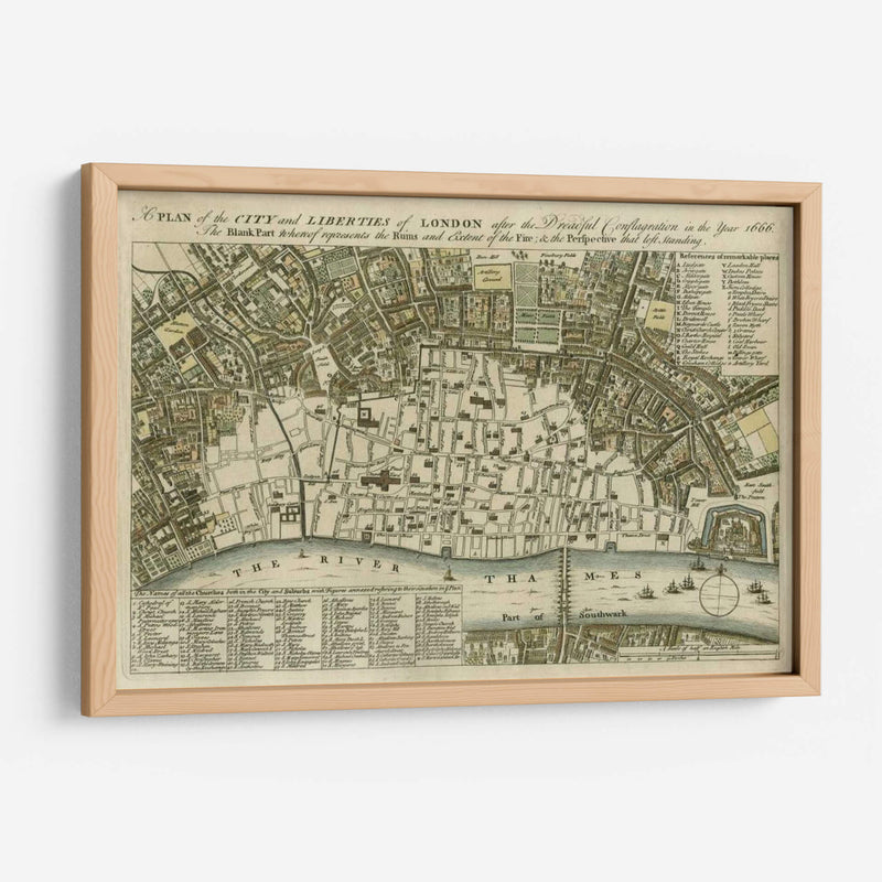 Plan De La Ciudad De Londres | Cuadro decorativo de Canvas Lab