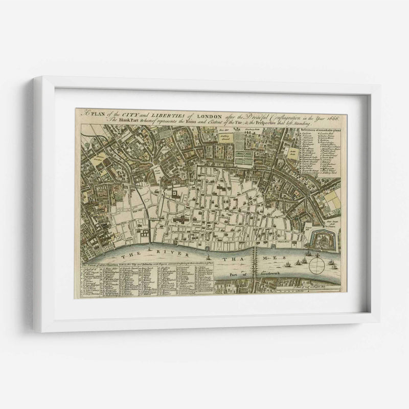 Plan De La Ciudad De Londres | Cuadro decorativo de Canvas Lab