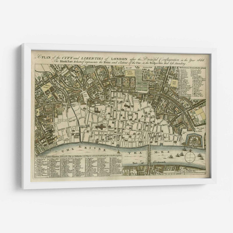 Plan De La Ciudad De Londres | Cuadro decorativo de Canvas Lab