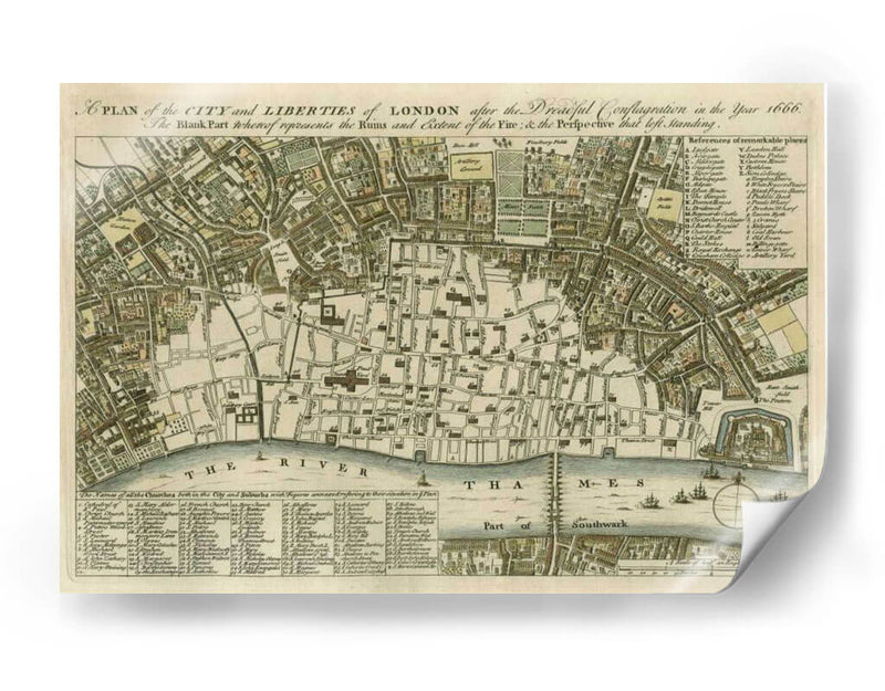 Plan De La Ciudad De Londres | Cuadro decorativo de Canvas Lab