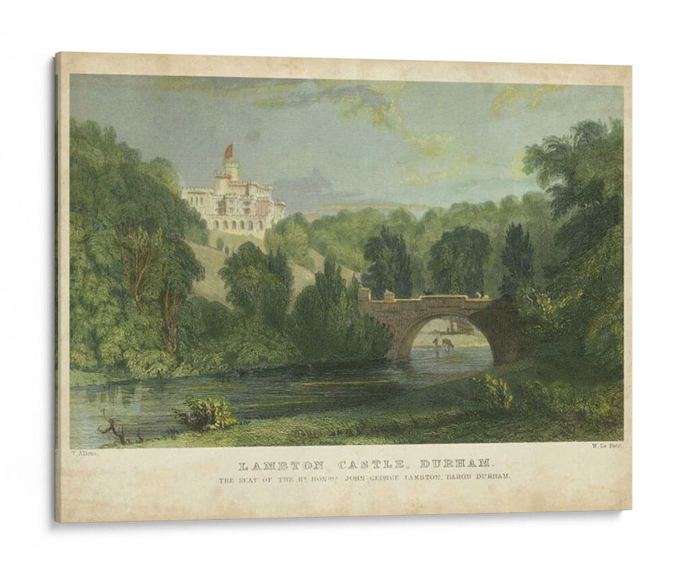 Castillo De Lambton - T. Allom | Cuadro decorativo de Canvas Lab