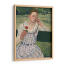 Mujer con una zinnia roja - Mary Cassatt | Cuadro decorativo de Canvas Lab