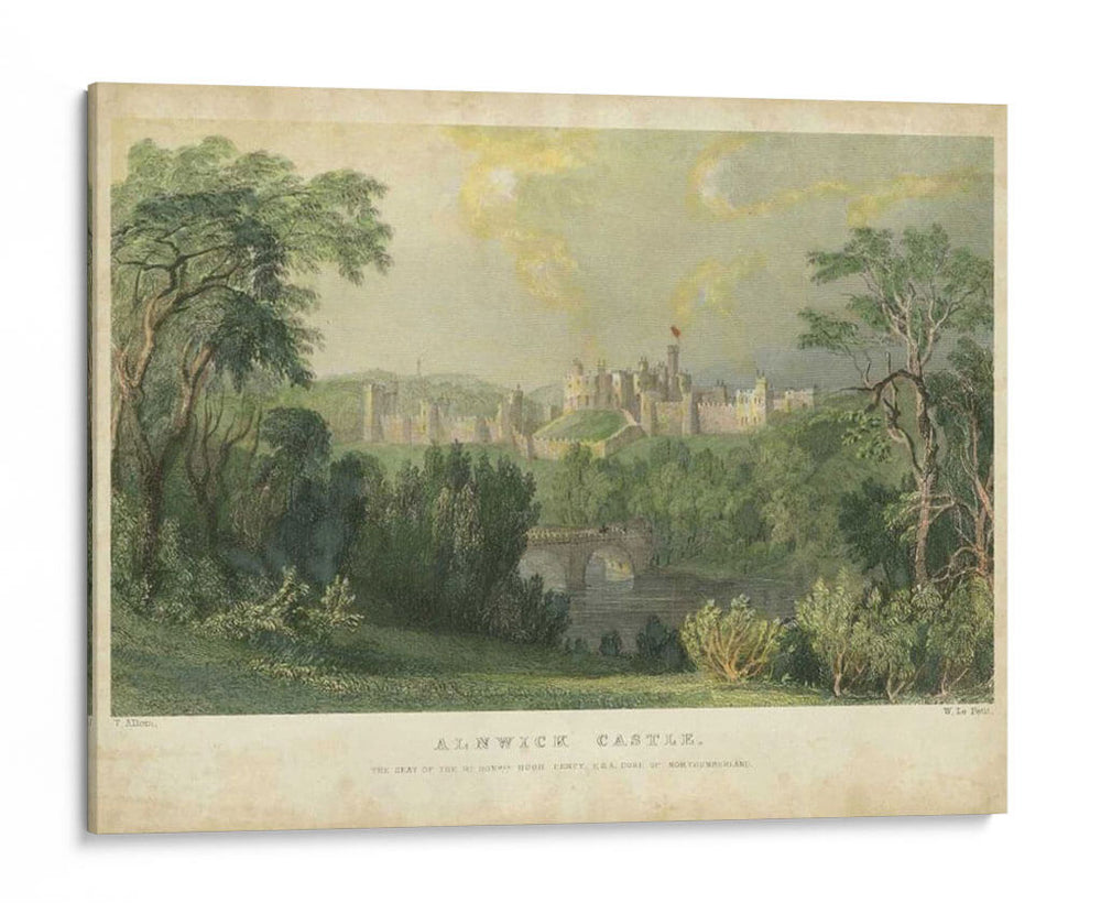 Castillo De Alnwick - T. Allom | Cuadro decorativo de Canvas Lab