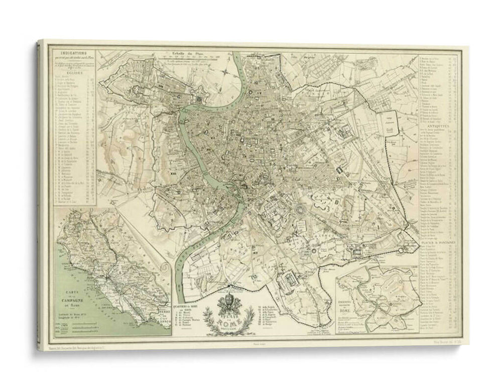 Lugares De Interés De Roma - Felix Benoist | Cuadro decorativo de Canvas Lab