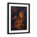 Un muchacho encendiendo una vela de una sostenida por una mujer vieja - Peter Paul Rubens | Cuadro decorativo de Canvas Lab