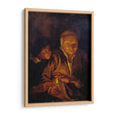 Un muchacho encendiendo una vela de una sostenida por una mujer vieja - Peter Paul Rubens | Cuadro decorativo de Canvas Lab