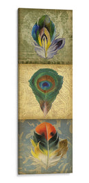 Tríptico De Plumas 2-Up Ii - Jennifer Goldberger | Cuadro decorativo de Canvas Lab