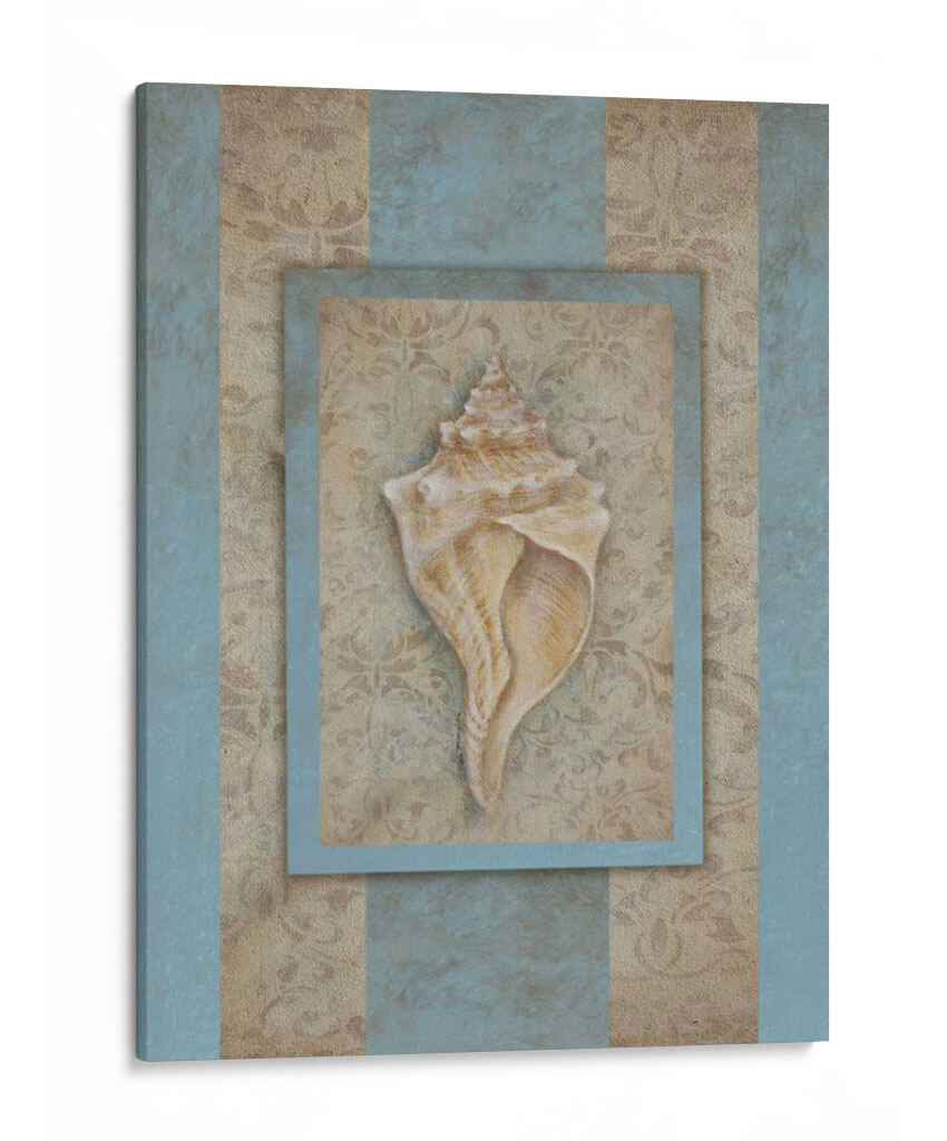 Concha Y Damask Stripe Ii - Rita Broughton | Cuadro decorativo de Canvas Lab