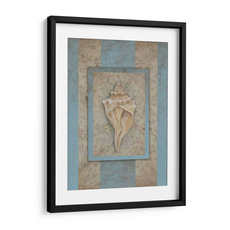 Concha Y Damask Stripe Ii - Rita Broughton | Cuadro decorativo de Canvas Lab