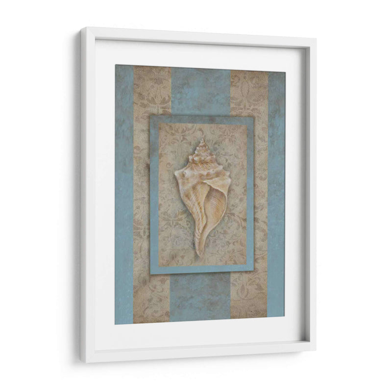 Concha Y Damask Stripe Ii - Rita Broughton | Cuadro decorativo de Canvas Lab