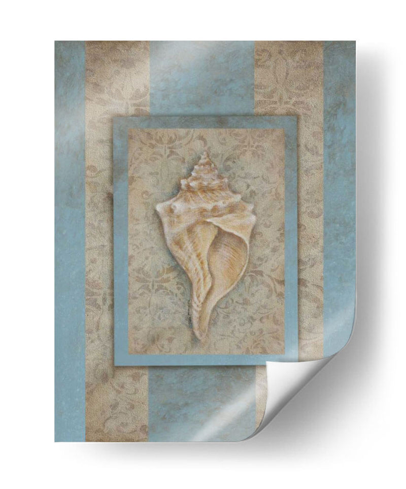 Concha Y Damask Stripe Ii - Rita Broughton | Cuadro decorativo de Canvas Lab