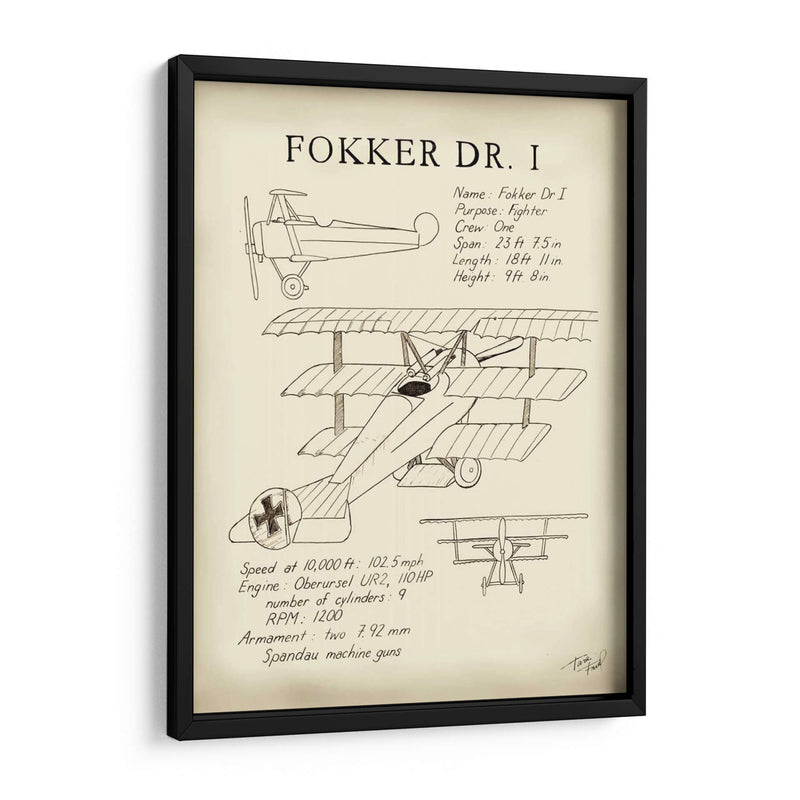 Fokker Dreidecker - Tara Friel | Cuadro decorativo de Canvas Lab