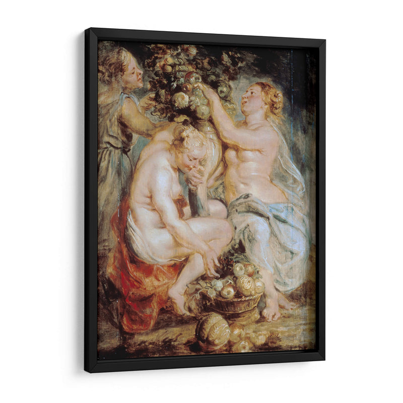 Ceres y dos ninfas con una cornucopia - Peter Paul Rubens | Cuadro decorativo de Canvas Lab