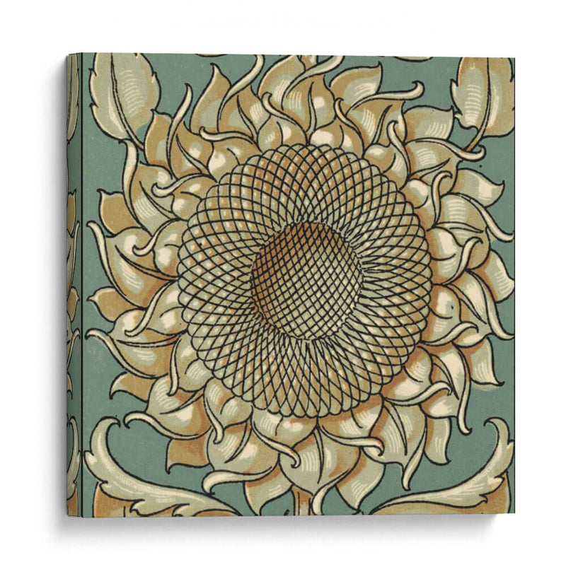 Girasol Woodblock I | Cuadro decorativo de Canvas Lab