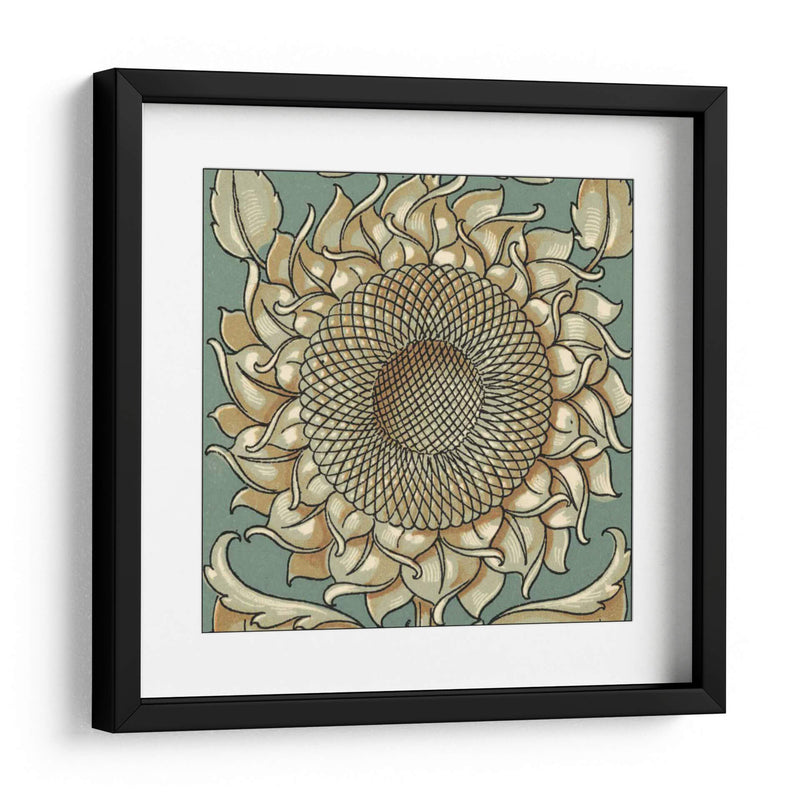 Girasol Woodblock I | Cuadro decorativo de Canvas Lab