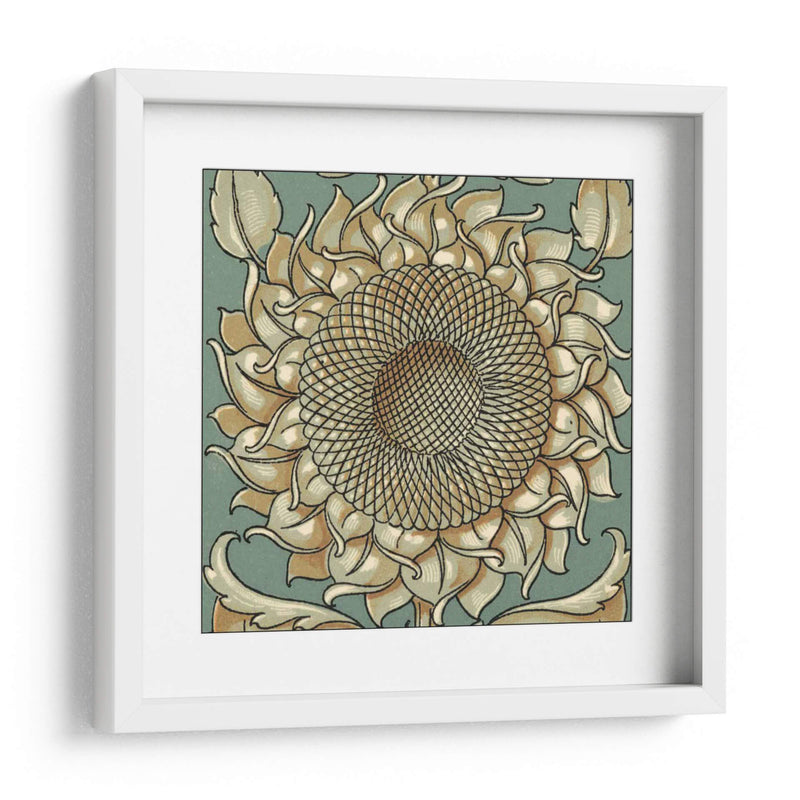 Girasol Woodblock I | Cuadro decorativo de Canvas Lab