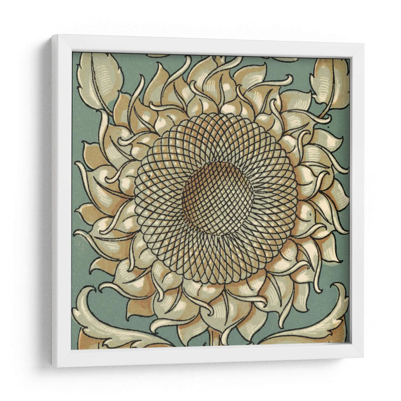 Girasol Woodblock I | Cuadro decorativo de Canvas Lab