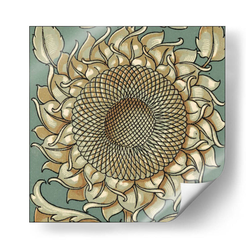 Girasol Woodblock I | Cuadro decorativo de Canvas Lab