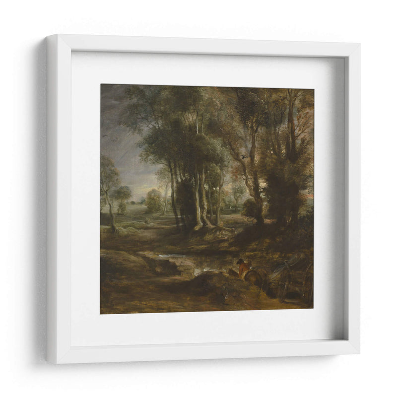 Paisaje nocturno con vagón de madera - Peter Paul Rubens | Cuadro decorativo de Canvas Lab