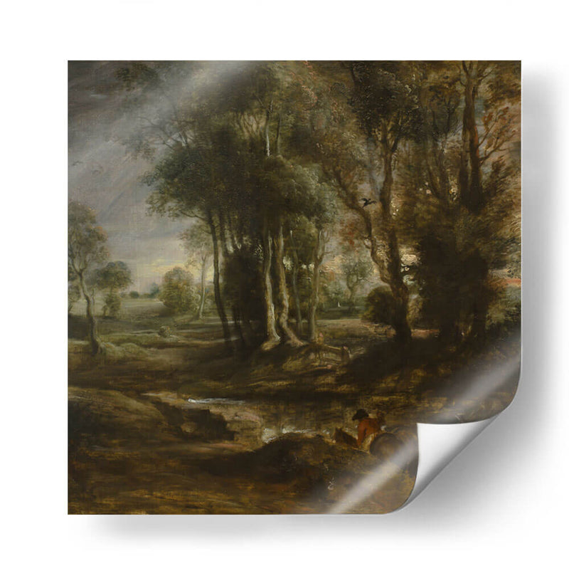 Paisaje nocturno con vagón de madera - Peter Paul Rubens | Cuadro decorativo de Canvas Lab