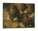 Cuatro estudios de una cabeza de un moro - Peter Paul Rubens | Cuadro decorativo de Canvas Lab