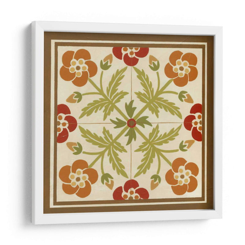 Tile Folk Floral Iii - June Erica Vess | Cuadro decorativo de Canvas Lab