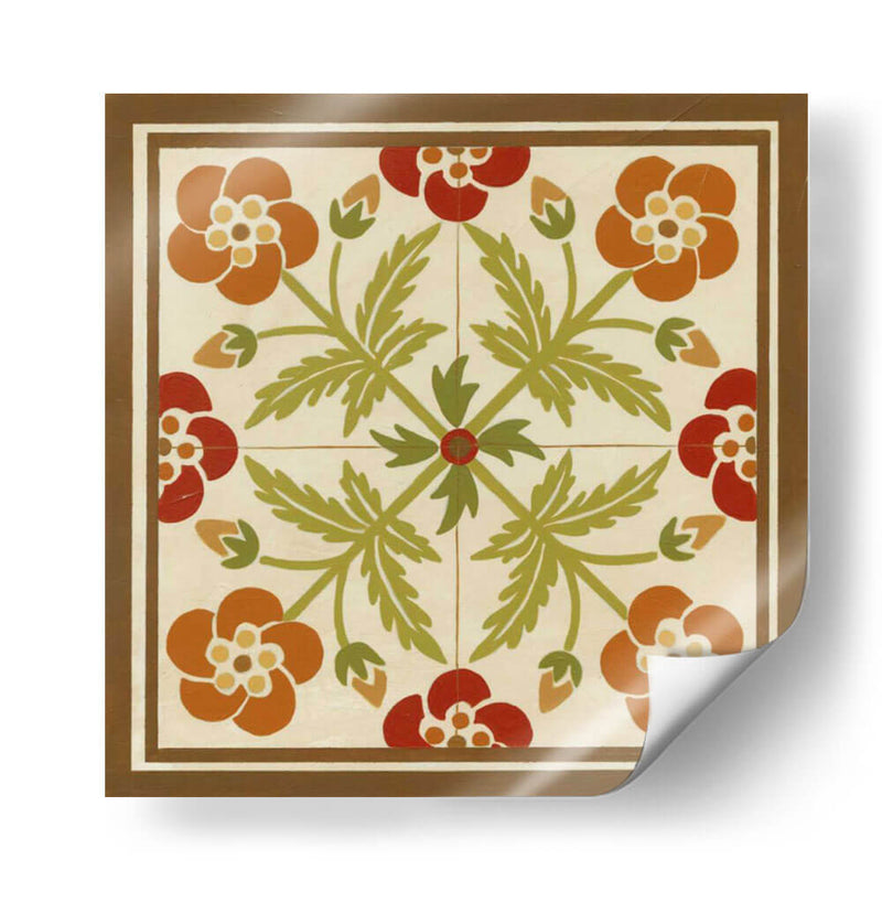 Tile Folk Floral Iii - June Erica Vess | Cuadro decorativo de Canvas Lab