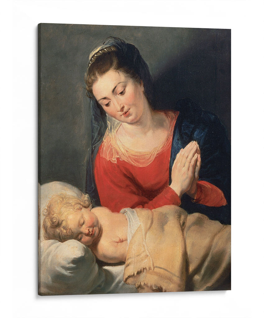 Alamy Virgen en adoración ante el niño Cristo - Peter Paul Rubens | Cuadro decorativo de Canvas Lab
