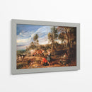 Lecheras con ganado en un paisaje, la granja en Laken - Peter Paul Rubens | Cuadro decorativo de Canvas Lab