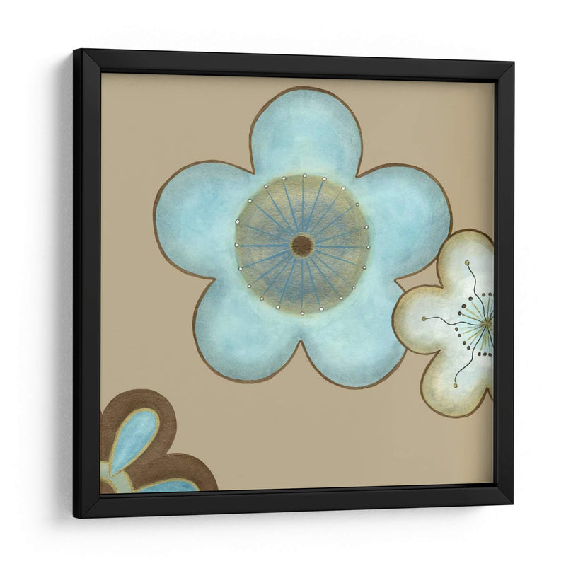 Pequeños Flores Pop En Azul Ii - June Erica Vess | Cuadro decorativo de Canvas Lab