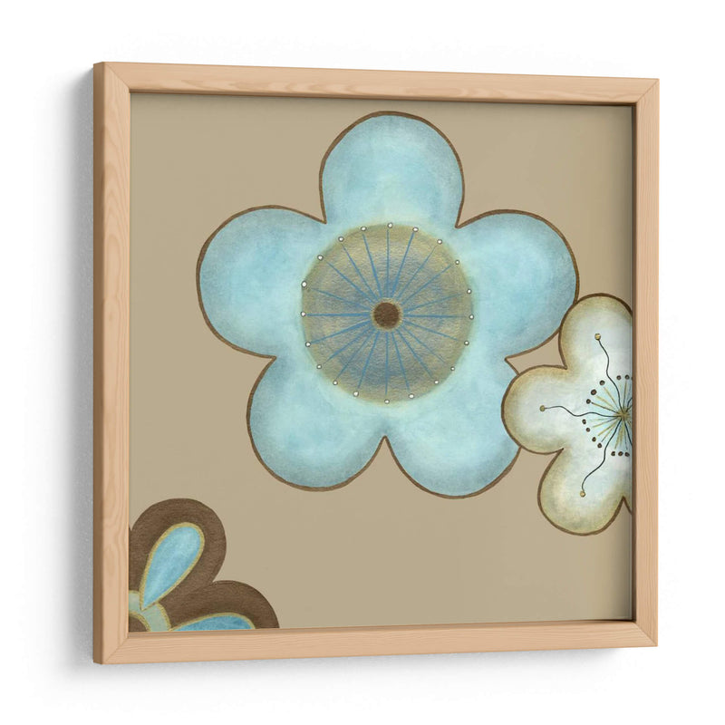 Pequeños Flores Pop En Azul Ii - June Erica Vess | Cuadro decorativo de Canvas Lab