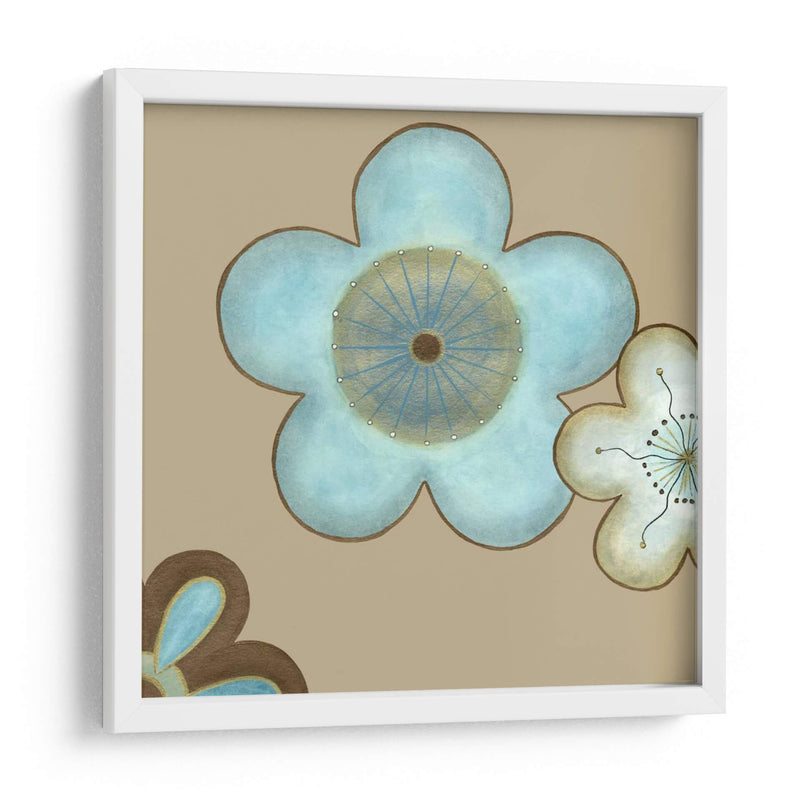 Pequeños Flores Pop En Azul Ii - June Erica Vess | Cuadro decorativo de Canvas Lab