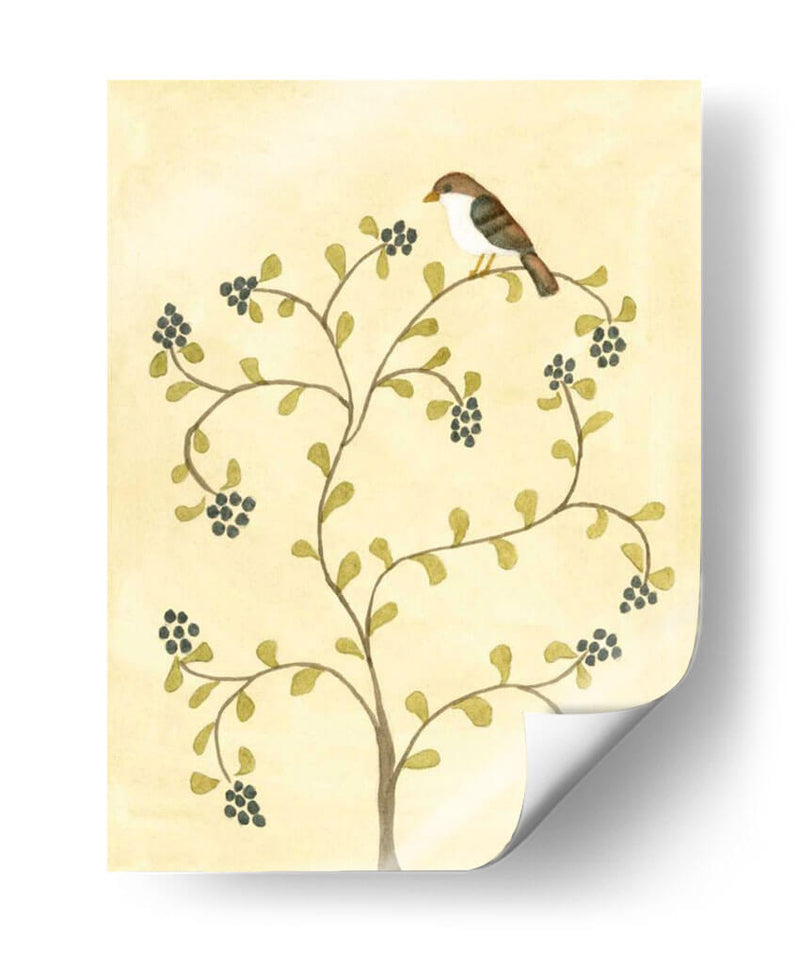 Berry Bird Ii - Virginia A. Roper | Cuadro decorativo de Canvas Lab