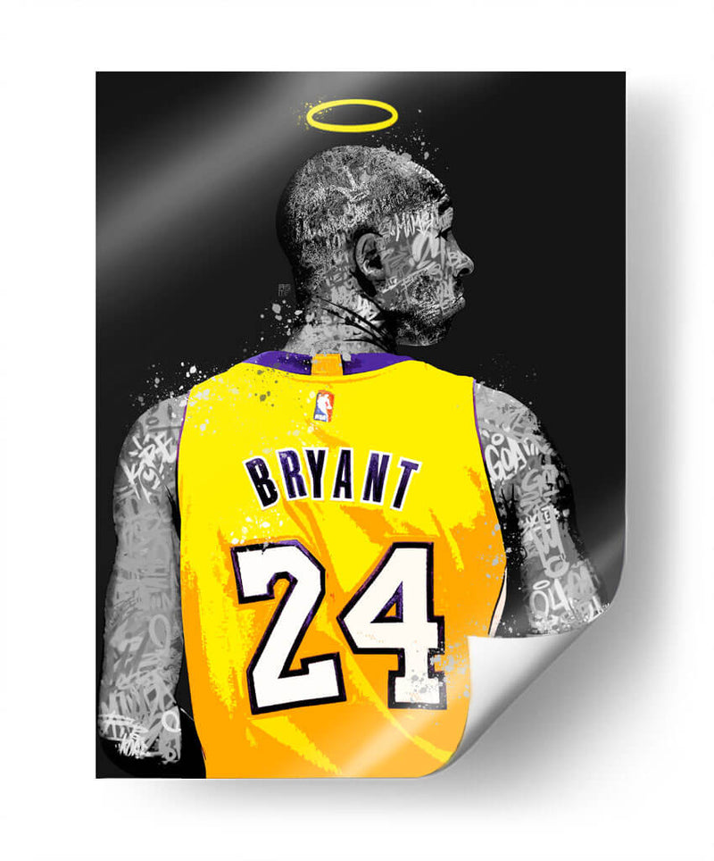 Bryant Graffiti BnW - David Aste | Cuadro decorativo de Canvas Lab